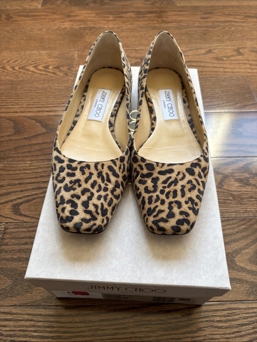 Jimmy Choo Mirele Flat Leopard-Print suede 37 - Picture 1 of 4